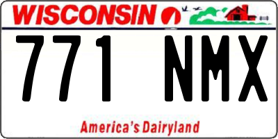 WI license plate 771NMX