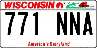 WI license plate 771NNA