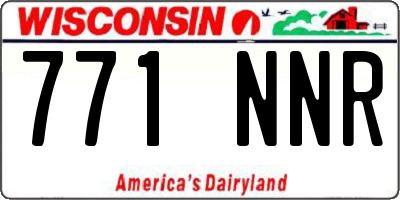 WI license plate 771NNR