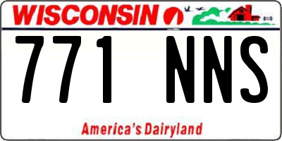 WI license plate 771NNS