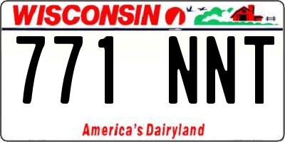 WI license plate 771NNT