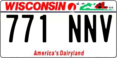 WI license plate 771NNV