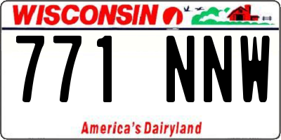 WI license plate 771NNW