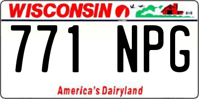 WI license plate 771NPG