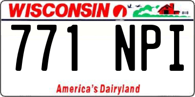 WI license plate 771NPI