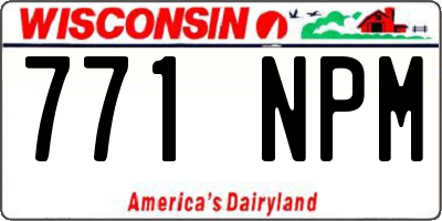 WI license plate 771NPM