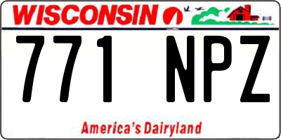 WI license plate 771NPZ