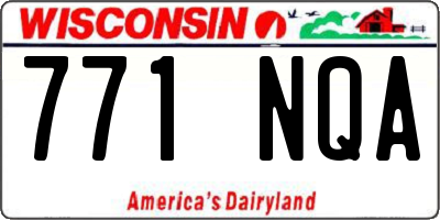 WI license plate 771NQA