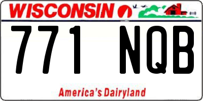 WI license plate 771NQB