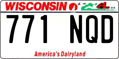 WI license plate 771NQD