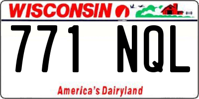 WI license plate 771NQL