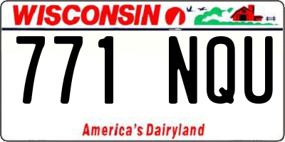 WI license plate 771NQU