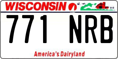WI license plate 771NRB