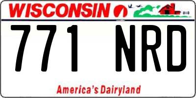 WI license plate 771NRD