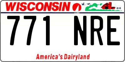 WI license plate 771NRE