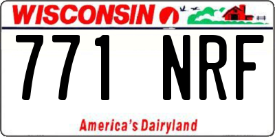 WI license plate 771NRF
