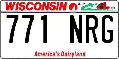 WI license plate 771NRG