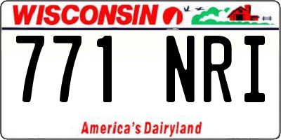 WI license plate 771NRI