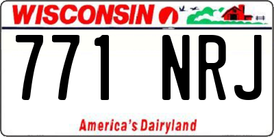 WI license plate 771NRJ