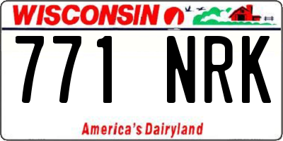 WI license plate 771NRK