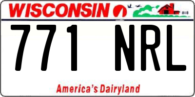WI license plate 771NRL