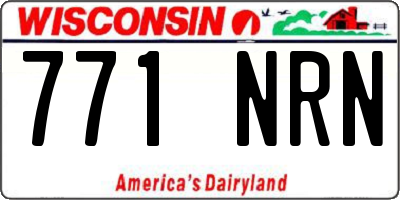 WI license plate 771NRN