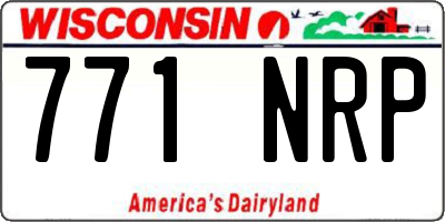 WI license plate 771NRP