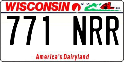 WI license plate 771NRR
