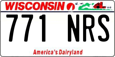 WI license plate 771NRS