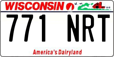 WI license plate 771NRT