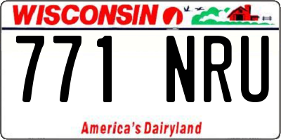 WI license plate 771NRU