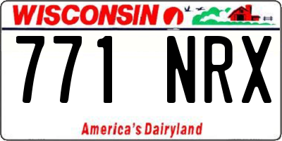 WI license plate 771NRX