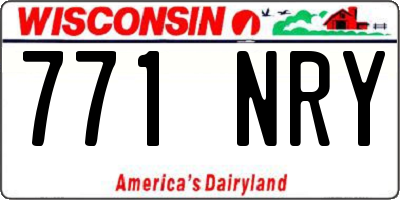 WI license plate 771NRY