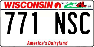 WI license plate 771NSC
