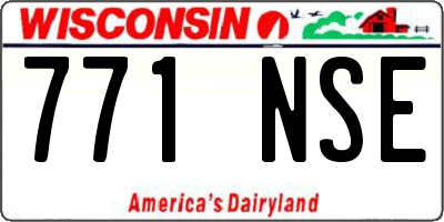 WI license plate 771NSE