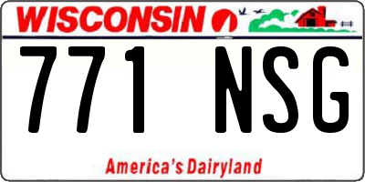 WI license plate 771NSG