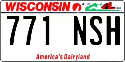 WI license plate 771NSH