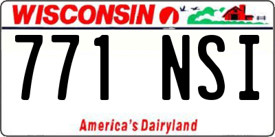 WI license plate 771NSI
