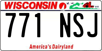 WI license plate 771NSJ