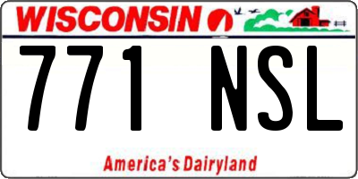 WI license plate 771NSL