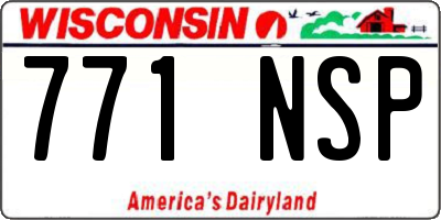 WI license plate 771NSP