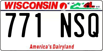 WI license plate 771NSQ