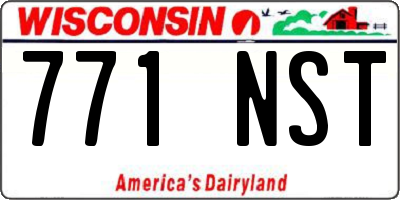 WI license plate 771NST