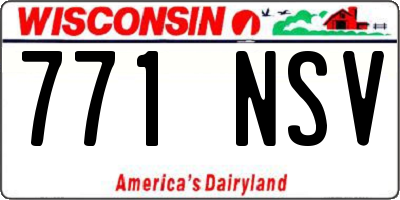 WI license plate 771NSV