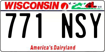 WI license plate 771NSY