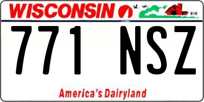 WI license plate 771NSZ