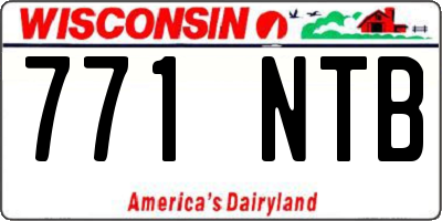 WI license plate 771NTB