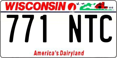 WI license plate 771NTC