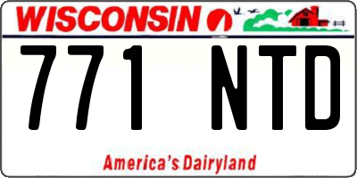 WI license plate 771NTD