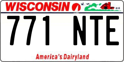 WI license plate 771NTE